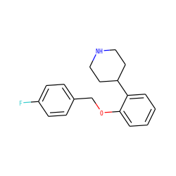 Fc1ccc(COc2ccccc2C2CCNCC2)cc1 ZINC000045287918