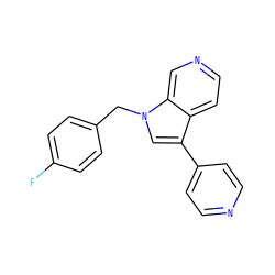 Fc1ccc(Cn2cc(-c3ccncc3)c3ccncc32)cc1 ZINC001772599973