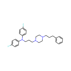 Fc1ccc(N(CCCN2CCN(CCCc3ccccc3)CC2)c2ccc(F)cc2)cc1 ZINC000022930222