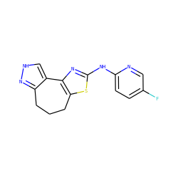 Fc1ccc(Nc2nc3c(s2)CCCc2n[nH]cc2-3)nc1 ZINC000072119708