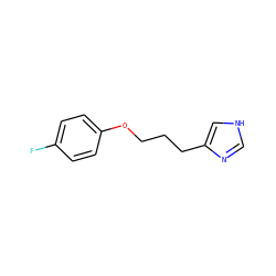 Fc1ccc(OCCCc2c[nH]cn2)cc1 ZINC000013758847