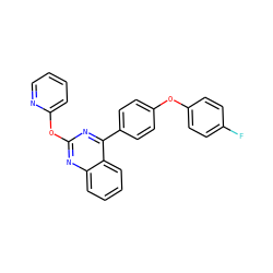 Fc1ccc(Oc2ccc(-c3nc(Oc4ccccn4)nc4ccccc34)cc2)cc1 ZINC000115760146