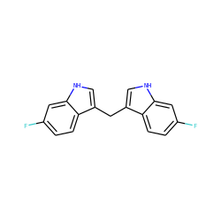 Fc1ccc2c(Cc3c[nH]c4cc(F)ccc34)c[nH]c2c1 ZINC000210914222