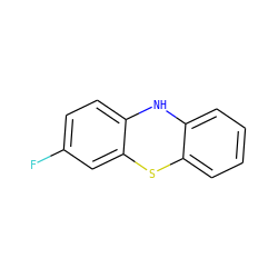 Fc1ccc2c(c1)Sc1ccccc1N2 ZINC000100294845