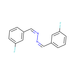 Fc1cccc(/C=N\N=C/c2cccc(F)c2)c1 ZINC000013719901