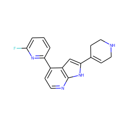 Fc1cccc(-c2ccnc3[nH]c(C4=CCNCC4)cc23)n1 ZINC000226054618