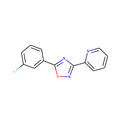 Fc1cccc(-c2nc(-c3ccccn3)no2)c1 ZINC000004513143
