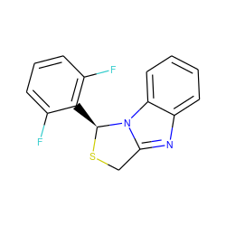 Fc1cccc(F)c1[C@@H]1SCc2nc3ccccc3n21 ZINC000000005370