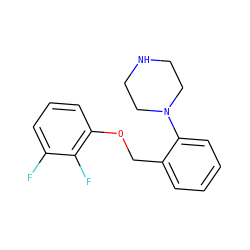 Fc1cccc(OCc2ccccc2N2CCNCC2)c1F ZINC000045300247