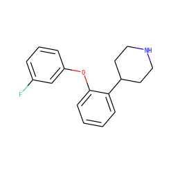 Fc1cccc(Oc2ccccc2C2CCNCC2)c1 ZINC000045318966