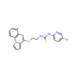 Fc1cccc2c1nc(OCCNC(=S)Nc1ccc(Br)cn1)c1cccn12 ZINC000013861551