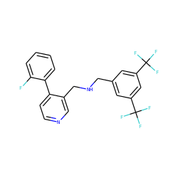 Fc1ccccc1-c1ccncc1CNCc1cc(C(F)(F)F)cc(C(F)(F)F)c1 ZINC000096285086