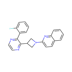 Fc1ccccc1-c1nccnc1C1CN(c2ccc3ccccc3n2)C1 ZINC000140198475