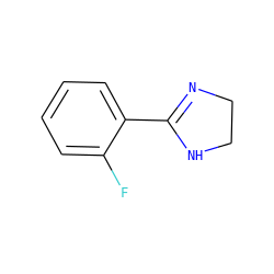 Fc1ccccc1C1=NCCN1 ZINC000013806060