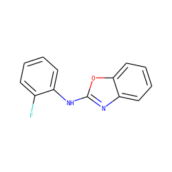 Fc1ccccc1Nc1nc2ccccc2o1 ZINC000001424497