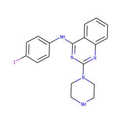 Ic1ccc(Nc2nc(N3CCNCC3)nc3ccccc23)cc1 ZINC000473081760