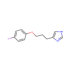 Ic1ccc(OCCCc2c[nH]cn2)cc1 ZINC000013747361