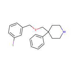 Ic1cccc(COCC2(c3ccccc3)CCNCC2)c1 ZINC000013781984
