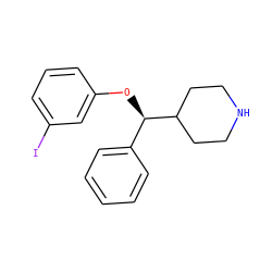 Ic1cccc(O[C@H](c2ccccc2)C2CCNCC2)c1 ZINC000013530834