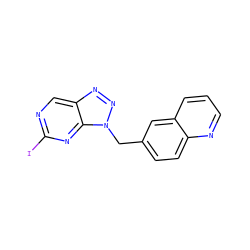 Ic1ncc2nnn(Cc3ccc4ncccc4c3)c2n1 ZINC000139851286
