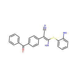 N#C/C(=C(/N)Sc1ccccc1N)c1ccc(C(=O)c2ccccc2)cc1 ZINC000038145311