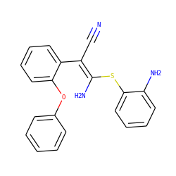 N#C/C(=C(/N)Sc1ccccc1N)c1ccccc1Oc1ccccc1 ZINC000038145353