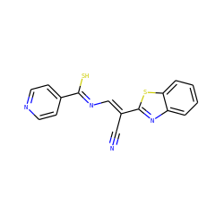 N#C/C(=C\N=C(/S)c1ccncc1)c1nc2ccccc2s1 ZINC000022913078