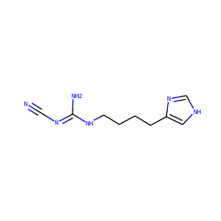 N#C/N=C(\N)NCCCCc1c[nH]cn1 ZINC000049112251