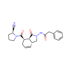 N#C[C@@H]1CCCN1C(=O)[C@@H]1CC=C[C@H]2CN(NC(=O)Cc3ccccc3)C(=O)[C@@H]21 ZINC000653886022