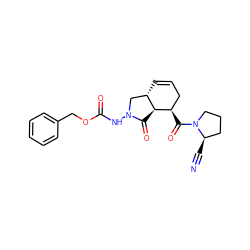 N#C[C@@H]1CCCN1C(=O)[C@@H]1CC=C[C@H]2CN(NC(=O)OCc3ccccc3)C(=O)[C@@H]21 ZINC000653880656