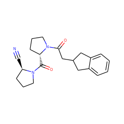 N#C[C@@H]1CCCN1C(=O)[C@@H]1CCCN1C(=O)CC1Cc2ccccc2C1 ZINC000013737626