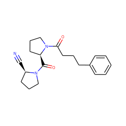 N#C[C@@H]1CCCN1C(=O)[C@H]1CCCN1C(=O)CCCc1ccccc1 ZINC000084602442