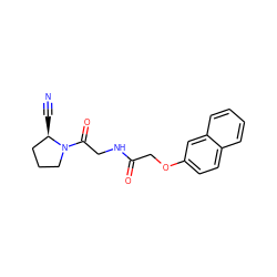 N#C[C@@H]1CCCN1C(=O)CNC(=O)COc1ccc2ccccc2c1 ZINC000096270295
