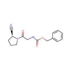 N#C[C@@H]1CCCN1C(=O)CNC(=O)OCc1ccccc1 ZINC000049031543