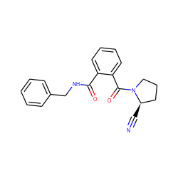 N#C[C@@H]1CCCN1C(=O)c1ccccc1C(=O)NCc1ccccc1 ZINC000095580176