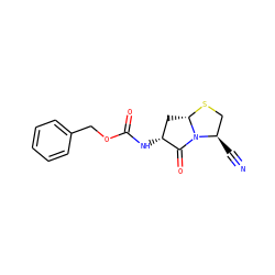 N#C[C@@H]1CS[C@H]2C[C@@H](NC(=O)OCc3ccccc3)C(=O)N21 ZINC000049032545