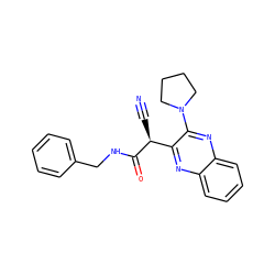 N#C[C@H](C(=O)NCc1ccccc1)c1nc2ccccc2nc1N1CCCC1 ZINC000002307541