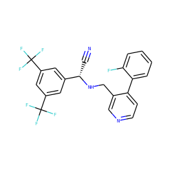 N#C[C@H](NCc1cnccc1-c1ccccc1F)c1cc(C(F)(F)F)cc(C(F)(F)F)c1 ZINC000096285068