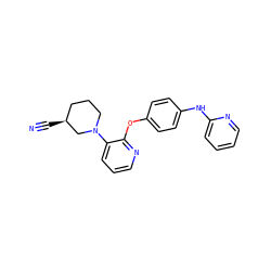 N#C[C@H]1CCCN(c2cccnc2Oc2ccc(Nc3ccccn3)cc2)C1 ZINC000138921248