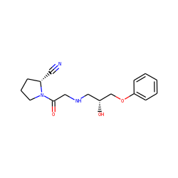 N#C[C@H]1CCCN1C(=O)CNC[C@@H](O)COc1ccccc1 ZINC000207361751