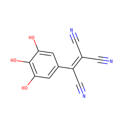 N#CC(C#N)=C(C#N)c1cc(O)c(O)c(O)c1 ZINC000049878544