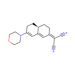 N#CC(C#N)=C1C=C2C=C(N3CCOCC3)CC[C@H]2CC1 ZINC000058158327