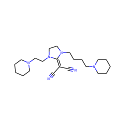 N#CC(C#N)=C1N(CCCCN2CCCCC2)CCN1CCN1CCCCC1 ZINC000036289094