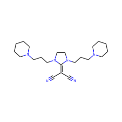 N#CC(C#N)=C1N(CCCN2CCCCC2)CCN1CCCN1CCCCC1 ZINC000036289095