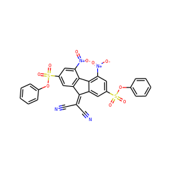 N#CC(C#N)=C1c2cc(S(=O)(=O)Oc3ccccc3)cc([N+](=O)[O-])c2-c2c1cc(S(=O)(=O)Oc1ccccc1)cc2[N+](=O)[O-] ZINC000049776360