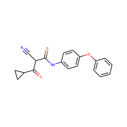 N#CC(C(=O)Nc1ccc(Oc2ccccc2)cc1)C(=O)C1CC1 ZINC000100785004
