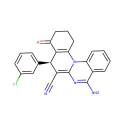 N#CC1=C2N=C(N)c3ccccc3N2C2=C(C(=O)CCC2)[C@@H]1c1cccc(Cl)c1 ZINC000002500526