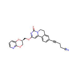 N#CCCC#Cc1ccc2c(c1)CCn1c-2cc(OC[C@H]2COc3ncccc3O2)nc1=O ZINC000220009094