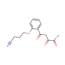 N#CCCCOc1ccccc1C(=O)CC(=O)C(=O)O ZINC000013531964