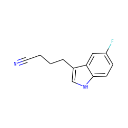 N#CCCCc1c[nH]c2ccc(F)cc12 ZINC000095603188
